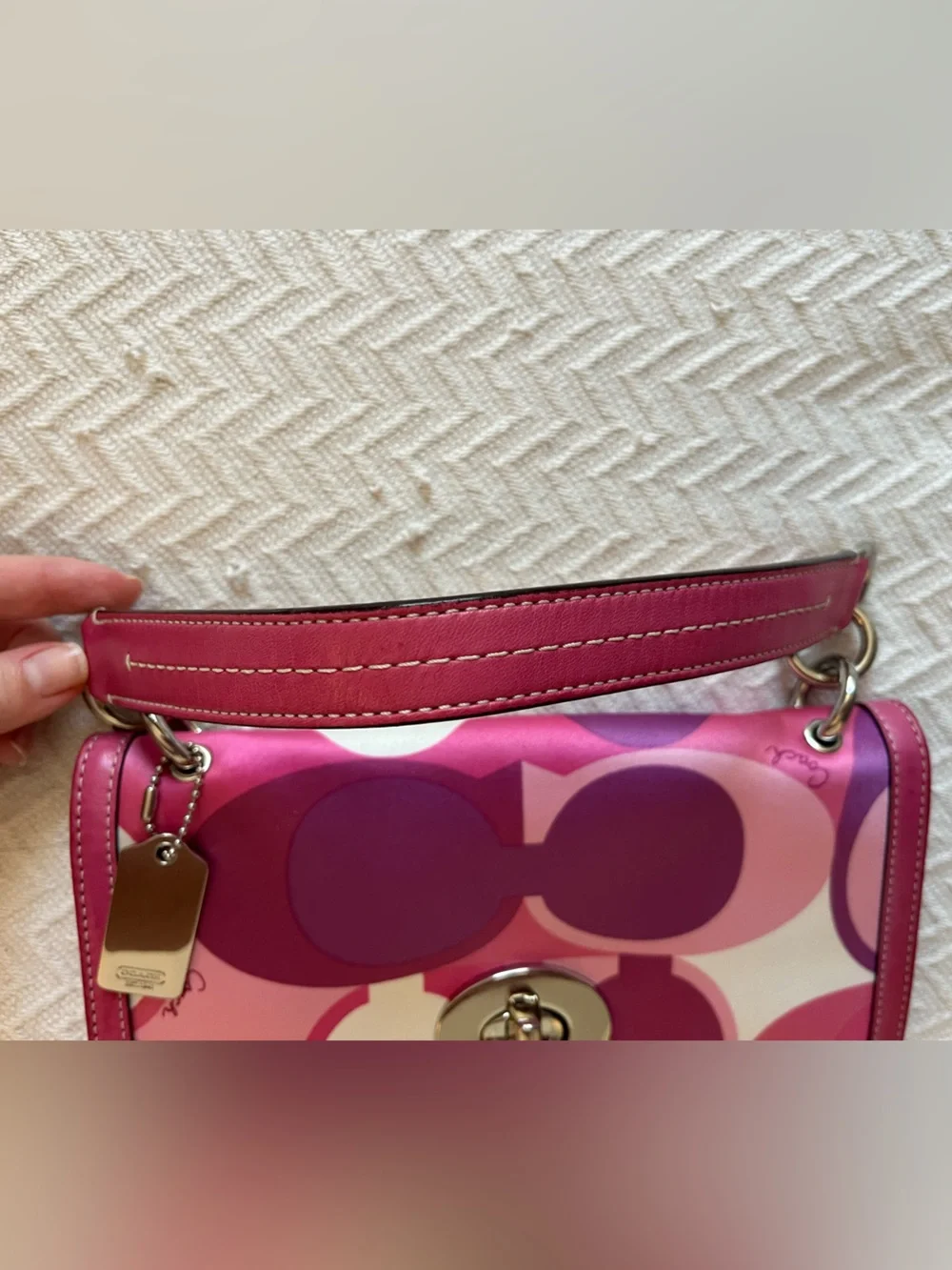 Coach Y2K Pink Optic Satin Bag